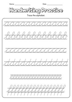 cursive handwriting practice Sight Word Practice Kindergarten, Sight Word Writing Practice, Cursive Activities, Cursive Alphabet Printable, Writing Worksheets Kindergarten, Writing Sight Words, Writing Practice Sheets