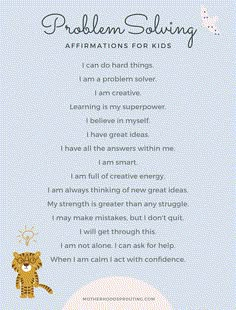 the poem for children to learn how to solve problems with their own words and pictures