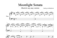 sheet music with the words moonlight sonata