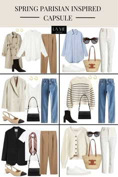 Minimalist Wardrobe Capsule, Parisian Outfits, Tattoo Beautiful, Capsule Wardrobe Women, Classic Capsule Wardrobe, Capsule Wardrobe Outfits, Outfit Travel, Outfit 2023