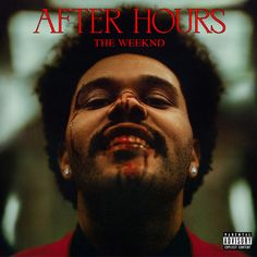 the album cover for after hours, featuring an image of a man with his eyes closed