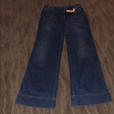 Brand New Super Cute Trendy Wide Leg Jeans. Sailor Style With Buttons On Sides. Button Fly. Authentic. I Bought Them And Outgrew Them Before I Could Wear Them Sailor Fashion, See By Chloe, Flare Jeans, Wide Leg Jeans, Denim Pants, Denim Jeans, Chloe, Wide Leg, Super Cute