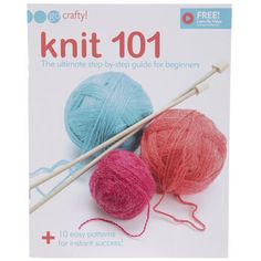 two balls of yarn sitting next to each other with knitting needles in front of them