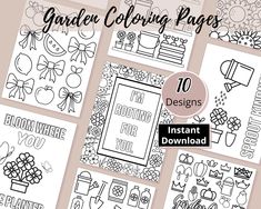 the garden coloring pages are available for all ages to print and use on their own surface