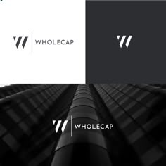 the logo for wholecap is shown in black and white