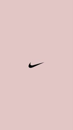 a black and white nike logo on a light pink background with the word nike above it