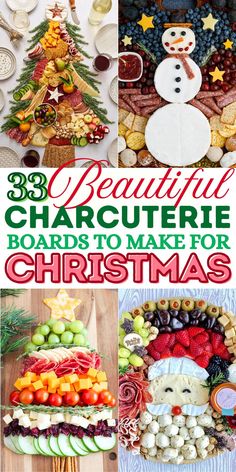 the cover of 30 beautiful christmas crafts to make for christmas with pictures of food and decorations