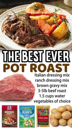 an advertisement for the best pot roast recipe