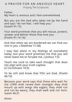 Prayers With Scripture, Prayer Scriptures Verses, Prayers For Encouragement, Scripture Prayers, Feeling Off, Spiritual Warfare Prayers, Prayers For Strength, Encouraging Scripture, Prayer Verses