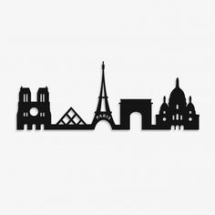 the eiffel tower in paris, france is cut out from black and white paper