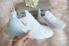 Swarovski Bling Nike Air Max 270 Shoes in Rose Gold Swarovski Crystals Swarovski Nike, Air 270, Cute Womens Shoes, Tennis Shoes Outfit, Cute Nike Shoes