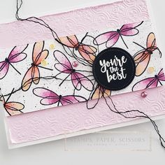 a close up of a card with flowers on it and the words you're best