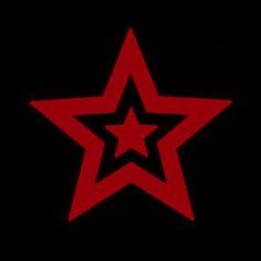 a red star on a black background