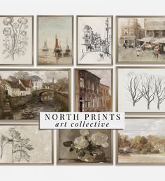 the north prints art collection is featured in many different styles and sizes, including trees