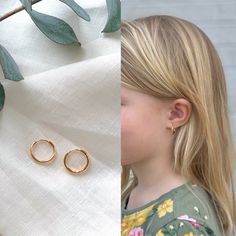 Beautiful gold hoop huggie earrings for children! These stainless steel, 18k gold plated small hoop earrings make the perfect gift for your little girl. Hinge closure for easy on/off. D E T A I L S: -Children's gold hoop huggie earrings -14mm size -Stainless Steel, 18k gold plated -Trendy, minimalist design -Perfect for any occasion! V I E W - O U R - O T H E R - K I D S - J E W E L R Y: https://www.etsy.com/shop/JewelryVV?section_id=22076012 See all of our designs: https://www.etsy.com/shop/Jew Earrings For Baby Girl Gold, Hypoallergenic Huggie Cartilage Earrings, Hypoallergenic Huggie Earrings, Kids Earrings Gold Children, Tiny Huggie Earrings Small Hoop Gift, Hypoallergenic Huggie Cartilage Earrings As Gift, Adjustable Hypoallergenic Huggie Earrings, Nickel-free Small Hoop Huggie Earrings For Gift, Nickel Free Small Hoop Huggie Earrings As Gift