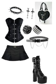 Punk Rock Female Outfits, Rockstar Clothes, Pop Punk Outfits, Gothic Fits, Rocker Outfit, 2000s Cartoons, Badass Outfit, Wrestling Gear, Female Outfits