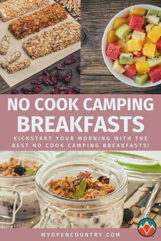 no cook camping breakfasts with the title overlay