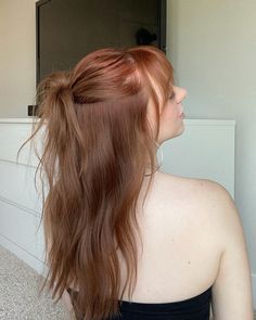 Waves with a bun Shaggy Half Up Half Down, Hairstyles With Bangs Half Up Half Down, Cute Half Yo Half Down Hairstyles, Long Hairstyles With Bangs For Wedding, Wedding Hairstyles With Bangs Updo, Half Up Half Down Hairstyles Wolfcut, Prom Hair With Bangs Half Up, Half Up Hair Bangs, Bridesmaid Hairstyles Half Up Half Down With Bangs