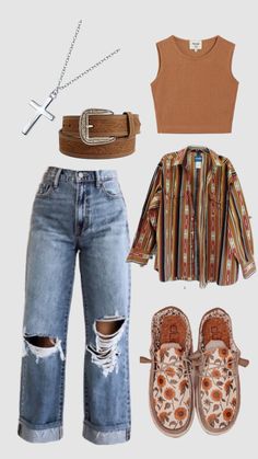 Punchy Outfits, Western Girl Outfits, Cute Cowgirl Outfits, Casual Country Outfits, Southern Outfits, Country Style Outfits, Western Wear Outfits, Cute Country Outfits, Looks Country