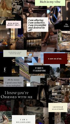 a collage of images with words and pictures