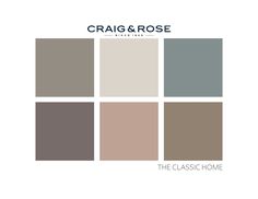 the classic home color scheme from craig & rose, featuring neutrals and browns