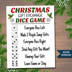 a christmas gift exchange dice game