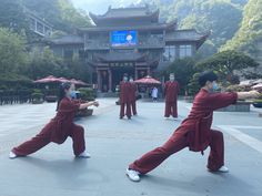 Our students practice kung-fu in Wudang qiongtai ! #wudang #wushu #taichi #taijiquan #china #martialart #artsmartiaux #martial #art Train, China