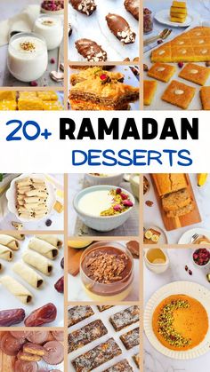 If you are looking for Ramadan desserts ideas, you have come to the right place. Here, I gathered over 20 of the best dessert recipes for iftar.
The best way to End you’re Iftar is with these delicious Ramadan Desserts. Some of these recipes work well for sohour too. 
In this collection of Iftar sweets and treats, you’ll mostly find traditional Arabic sweets, and a few modern desserts. From baklava and namoura, to knafeh and puddings, there will definitely be an option for everyone! Recipes For Iftar, Modern Desserts, Iftar Ideas, Easy Iftar Recipes, The Best Dessert Recipes, Ramadan Special Recipes, Ramadan Recipes Iftar, Eid Recipes, Eid Sweets