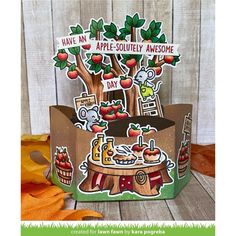 an apple - souffley awesome card made with stampin's products