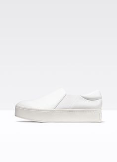 Italian leather slip-on sneaker with a double-thick rubber platform sole that’s hollowed to ensure a light weight. Platform Slip On Sneakers, Autumn Shoes Women, Baby Clothes Sale, Luxury Heels, Girls Shoes Sneakers, Chic Sneakers, Popular Sneakers, Footwear Design Women, Comfy Shoes