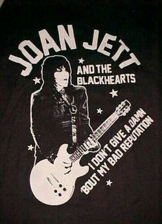 an image of joan jetty and the blackhearts t - shirt on display