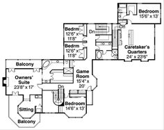 the floor plan for this set of house plans