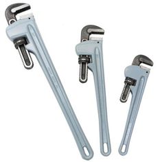 three different types of clamps on a white background