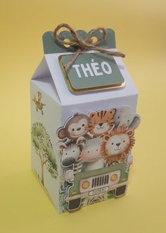 a box with some animals on it