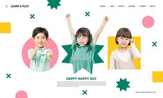 the website is designed to look like it has two girls in green and one girl in white