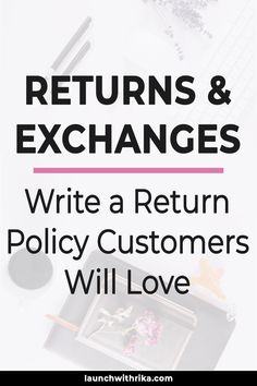 How to Set Up a Rock-Solid Ecommerce Return Policy + Free Template - Launch With Rika Return Policy Template, Business Policy Ideas, Return Policy Small Business, Policies For Small Business, Small Business Policy Ideas, Small Business Hacks, Cricut Business, Doctor Stickers, Business Email Address