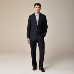 Kenmare Relaxed-fit suit jacket in Italian wool Tailored Sport Coat With Pressed Crease For Semi-formal Occasions, Tailored Blazer With Pressed Crease In Suiting Fabric, Tailored Blazer With Pressed Crease, Timeless Tailored Sport Coat With Suit Collar, Tailored Blazer In Suiting Fabric, Tailored Timeless Blazer In Suiting Fabric, Timeless Office Sport Coat In Suiting Fabric, Tailored Sport Coat With Pressed Crease In Suiting Fabric, Tailored Timeless Sport Coat For Business Casual