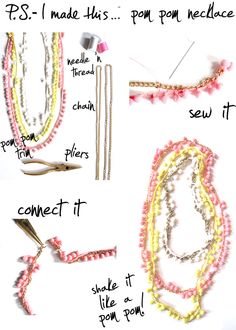 the instructions for making beaded necklaces