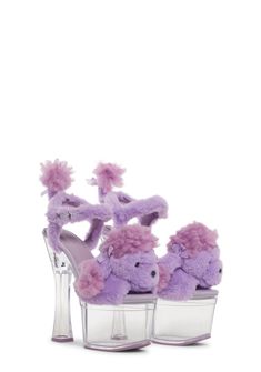 base|light purple Purple Gyaru, Dollskill Heels, Heels Purple, Dolls Kill Shoes, Holster Bag, Fur Heels, Angel Devil, Harness Bra, Purple Heels