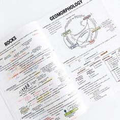 an open book with text and diagrams on it