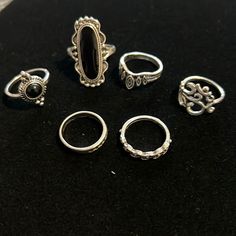 Nickel Free Vary In Size To Stack Costume Jewelry Soft Goth Jewelry, 2000s Grunge Accessories, Southern Gothic Jewelry, 90s Grunge Accessories, Masc Jewelry, 80 Jewelry, Collage Clothes, Whimsigoth Jewelry, Dark Academia Jewelry