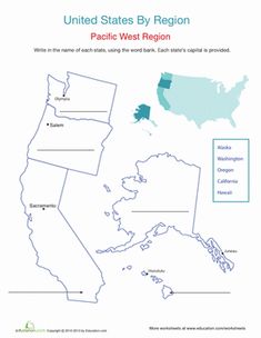 the united states by region map