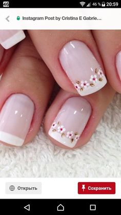 Manicure Nail Designs, French Tip Nail Designs, French Manicure Nails, Pretty Nail Art Designs, Pretty Nail Art, Nail Designs Spring, Beautiful Nail Art