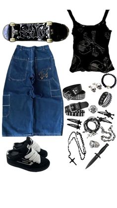 Chica Hip Hop, Baggy Outfit Ideas, Streetwear Outfit Ideas, Tomboy Outfits, Streetwear Fashion Women, Really Cute Outfits, Girls Fashion Clothes