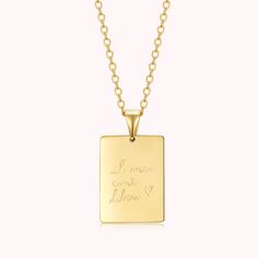 [PRESERVE PRECIOUS MEMORIES]: Our engraved handwriting necklace is meticulously crafted to ensure every detail of your loved one's handwriting is captured perfectly. By providing us with a clear image sample of their handwriting, we will transform it into an exquisite pendant that serves as a constant reminder of your love and affection.
[CRAFTED WITH CARE]: The pendant is made from high-quality materials such as sterling silver or stainless steel, ensuring its durability and longevity. Its deli Handwritten Text, Engraved Handwriting, Handwriting Necklace, Handwriting Jewelry, Dainty Necklaces, Signature Jewelry, Jewelry Birthday, Caicos Islands, Turks And Caicos Islands