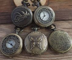 You will received 5pcs pocket watch The Pendant size:40mm If you need more pls contact me. Vintage Bronze Metal Pocket Watch, Vintage Bronze Pocket Watch With Antique Finish, Vintage Brass Bronze Pocket Watch, Bronze Steampunk Pocket Watch With Locket, Steampunk Bronze Pocket Watch With Locket, Antique Bronze Metal Pocket Watch, Vintage Bronze Medallion Pocket Watch, Vintage Bronze Pocket Watch With Locket, Bronze Round Pocket Watch For Gift