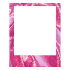 a pink and white photo frame on a white background