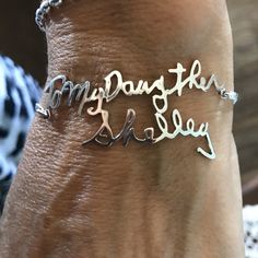 Handwriting Bracelet Custom Actual Handwriting Jewelry | Etsy Gifts For Wedding Party, Bracelet Sizes