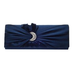 Damara Womens Pleated Satin Moon Shape Crystal Clutch Evening Bag, Navy Blue Damara,http://www.amazon.com/dp/B00A36T4CQ/ref=cm_sw_r_pi_dp_.pWbsb0Z22EAWCS2 Crystal Handbag, Clutch Bag Wedding, Ladies Bags, Crystal Clutch, Wedding Purse, Bridal Clutch, Party Purse, Best Handbags, Moon Shape