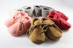 Top 20 Cute Handmade Baby Shower Gifts | Emmaline Baby Baby Boy Moccasins, Fringe Moccasins, Soft Sole Baby Shoes